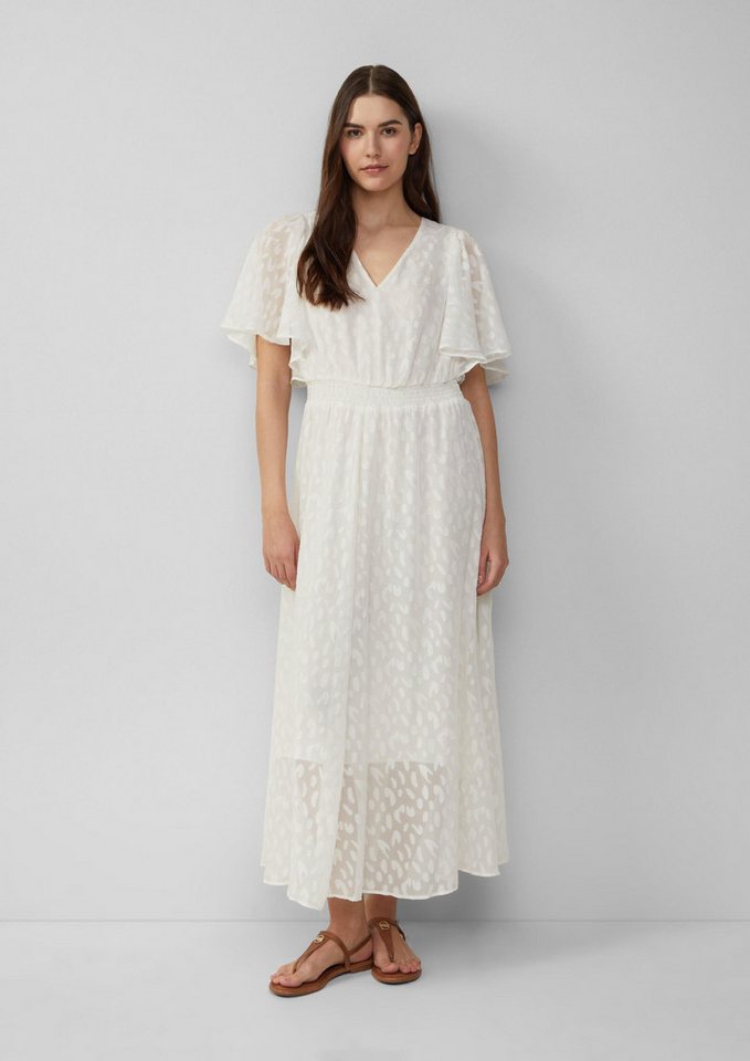 s.Oliver Maxikleid Kleid Festliches Maxikleid aus Struktur-Chiffon mit gesmokter Taille von s.Oliver