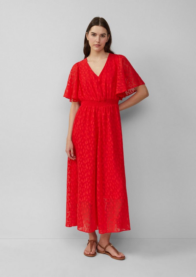 s.Oliver Maxikleid Kleid Festliches Maxikleid aus Struktur-Chiffon mit gesmokter Taille von s.Oliver