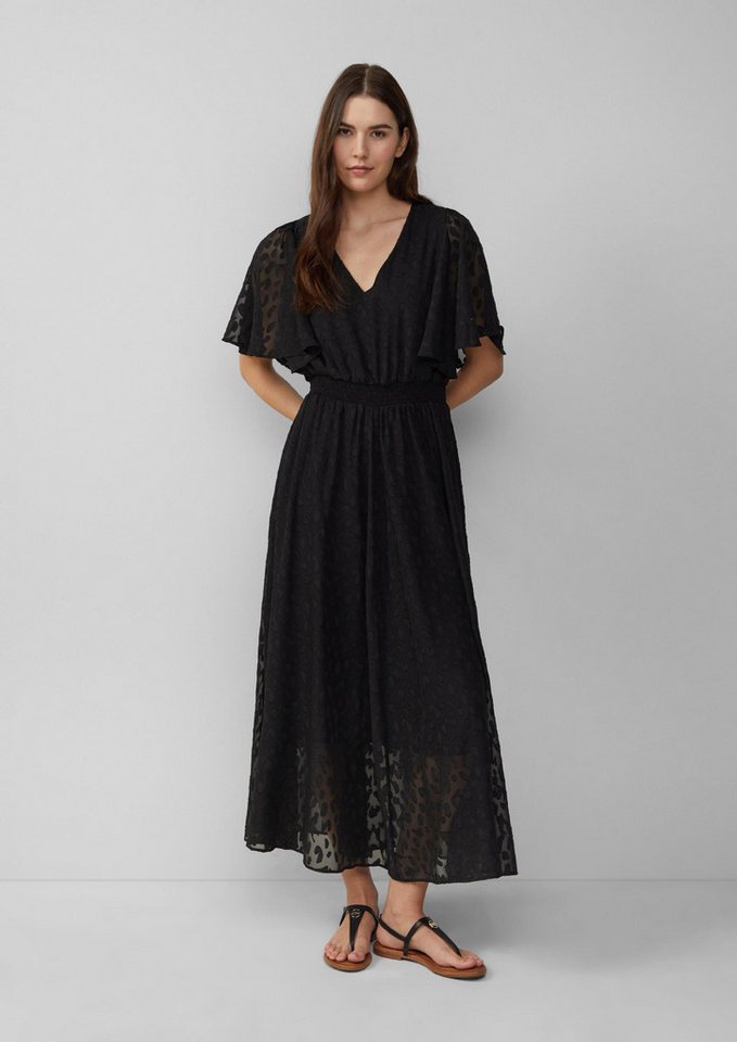 s.Oliver Maxikleid Kleid Festliches Maxikleid aus Struktur-Chiffon mit gesmokter Taille von s.Oliver