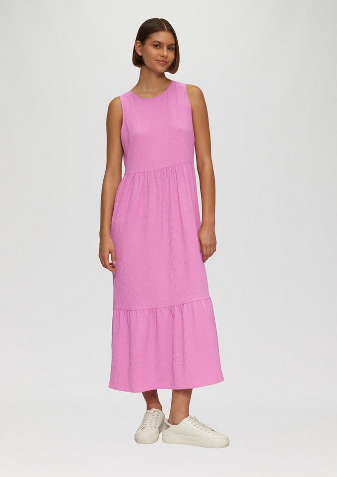 s.Oliver Maxikleid Kleid Volants-Kleid mit Crêpe-Struktur (1-tlg) von s.Oliver