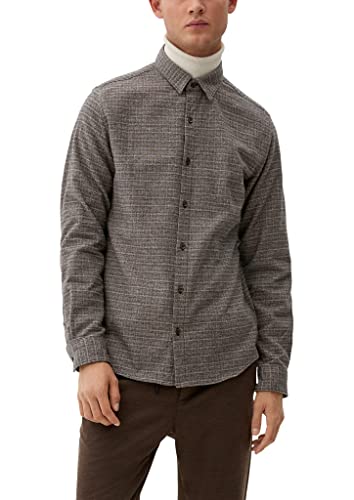 s.Oliver Men's 2121000 Hemd Langarm, Braun 88N4, L von s.Oliver