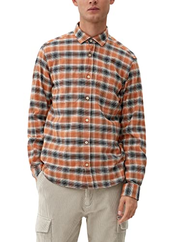 s.Oliver Men's 2121004 Hemd Langarm, Orange 28n6, L von s.Oliver