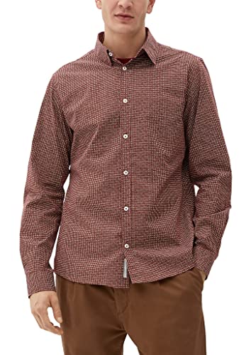 s.Oliver Men's 2127455 Hemd Langarm, Brown, L von s.Oliver