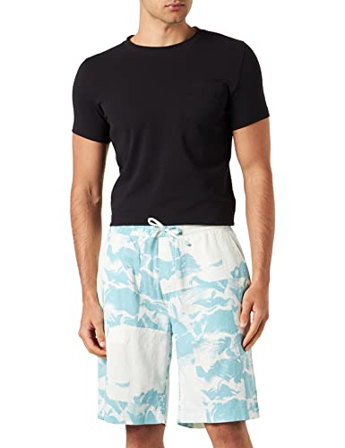 s.Oliver Men's 2128992 Short Detroit, Relaxed Fit, türkis | weiß 01A9, XL von s.Oliver