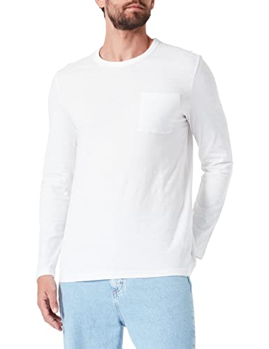 s.Oliver Men's 2129144 T-Shirt, Langarm, White, L von s.Oliver