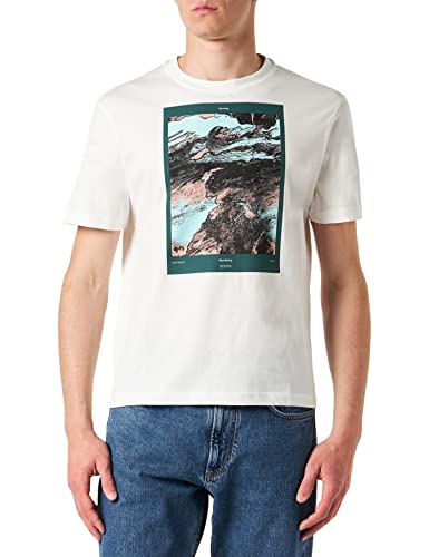 s.Oliver Men's 2129862 T-Shirt, Kurzarm, weiß 01D1, S von s.Oliver