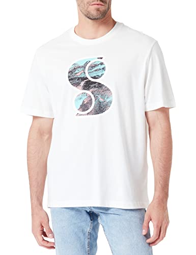 s.Oliver Men's 2129862 T-Shirt, Kurzarm, weiß 01D2, S von s.Oliver