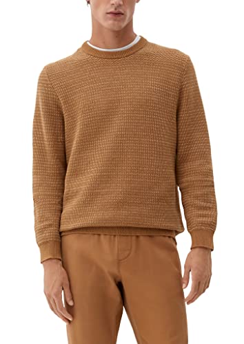 s.Oliver Men's Feinstrickpullover Langarm, Brown, S von s.Oliver