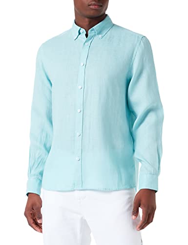 s.Oliver Men's Hemd, Langarm, Blue Green, L von s.Oliver