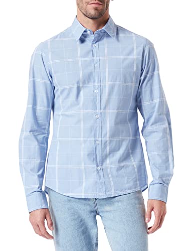 s.Oliver Men's Hemden Langarm, Blue, M von s.Oliver