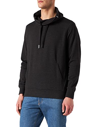 s.Oliver Men's Sweatshirt Langarm Relaxed FIT, Black Melange, S von s.Oliver