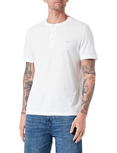 s.Oliver Men's T-Shirt, Kurzarm, White, S von s.Oliver