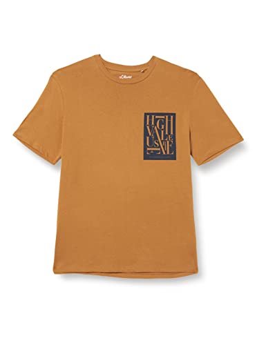 s.Oliver Men's 10.3.11.12.130.2119055 T-Shirt Kurzarm, Brown #D99058, XXL von s.Oliver