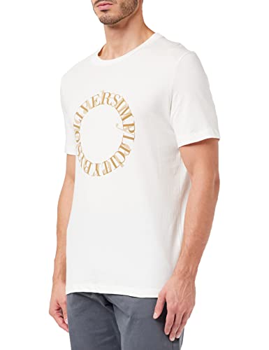 s.Oliver Men's 10.3.11.12.130.2119055 T-Shirt Kurzarm, Weiß #EAE3E1, S von s.Oliver