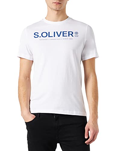 s.Oliver Men's T-Shirts Kurzarm, White, L von s.Oliver