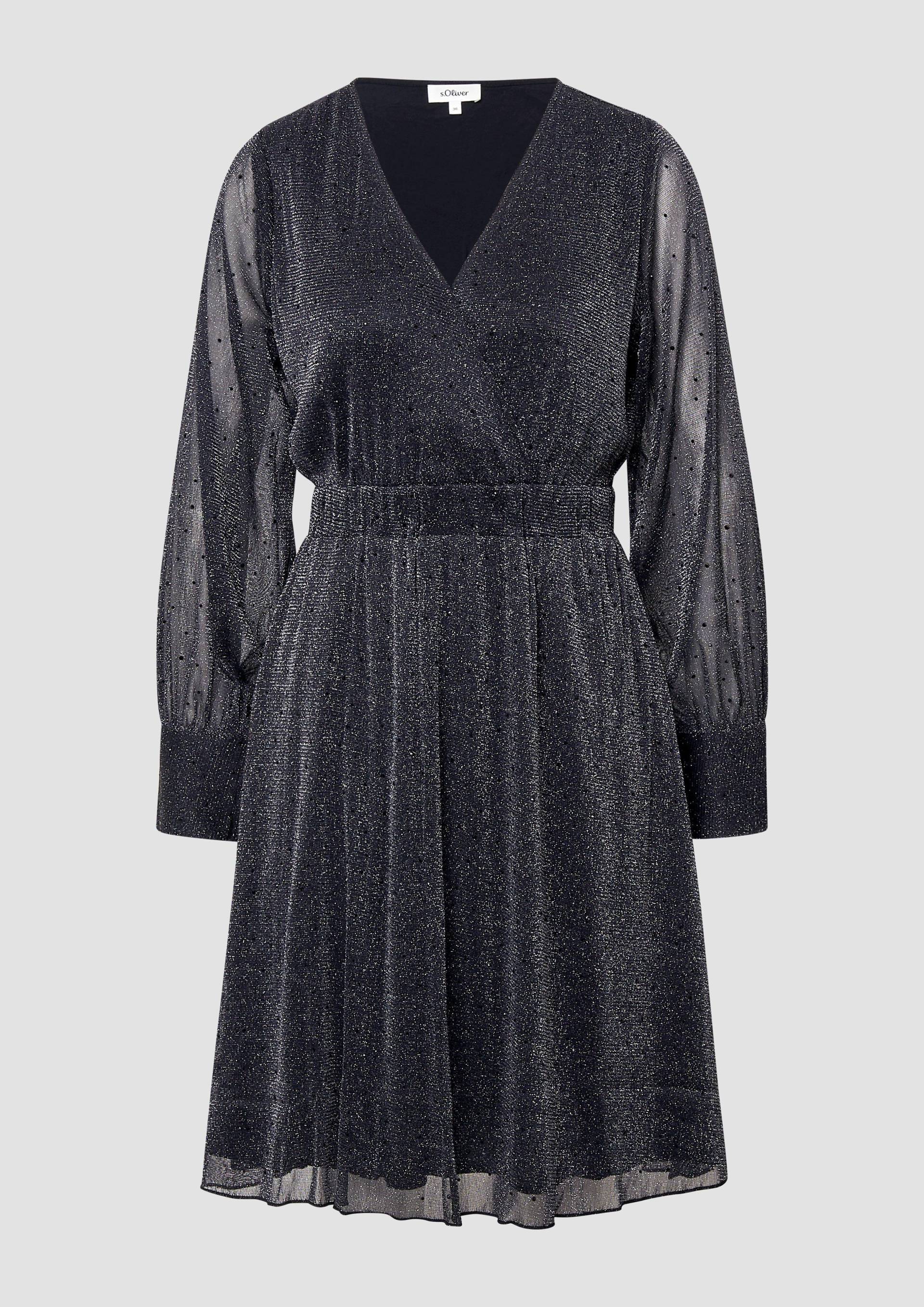 s.Oliver - Meshkleid mit Glitzereffekt, Damen, schwarz von s.Oliver