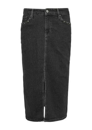 s.Oliver Midi-Jeansrock mit Gehschlitz Graphit 42 von s.Oliver