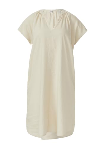 s.Oliver Midi-Kleid aus Leinenmix mit Eingrifftaschen Creme 40 von s.Oliver