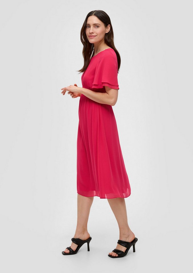 s.Oliver Midikleid Kleid Chiffonkleid mit Raffung von s.Oliver