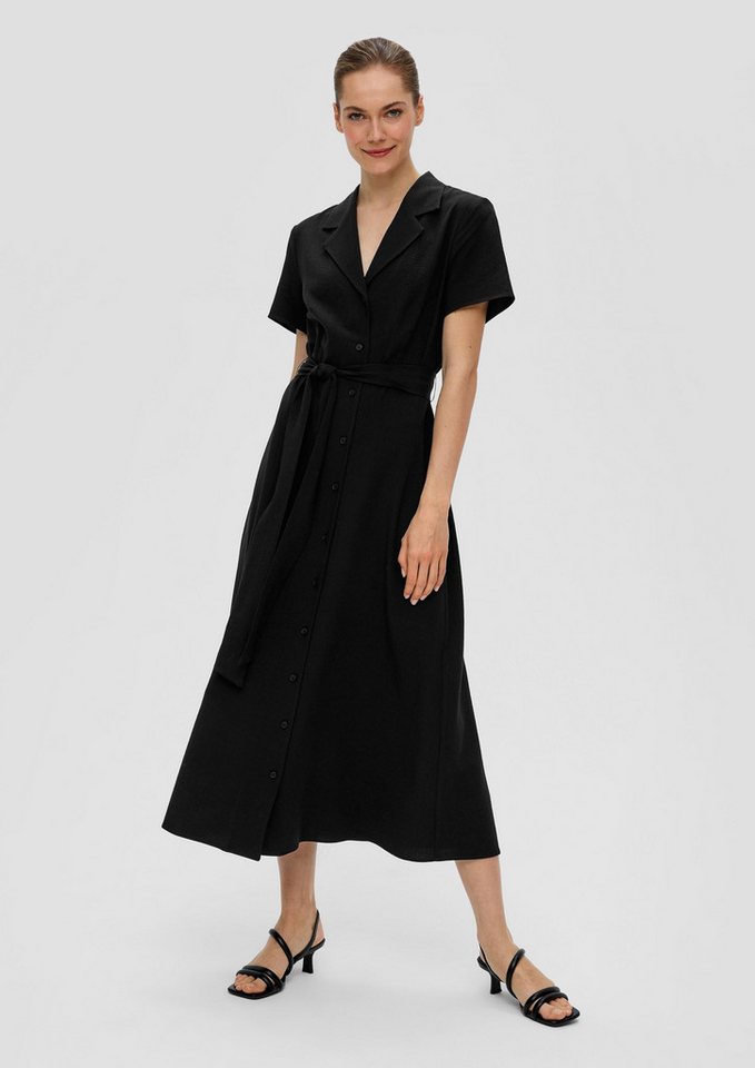 s.Oliver Midikleid Kleid Kurzarmkleid mit Bindeband von s.Oliver