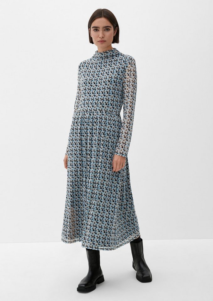 s.Oliver Midikleid Kleid Meshkleid mit Allovermuster von s.Oliver