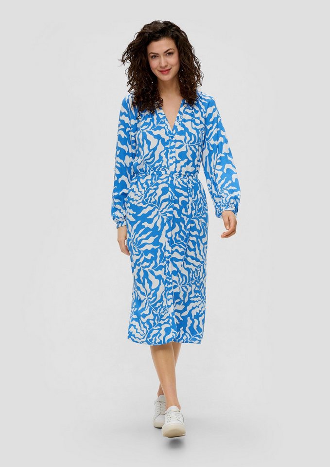 s.Oliver Midikleid Kleid Midikleid aus reiner Viskose von s.Oliver