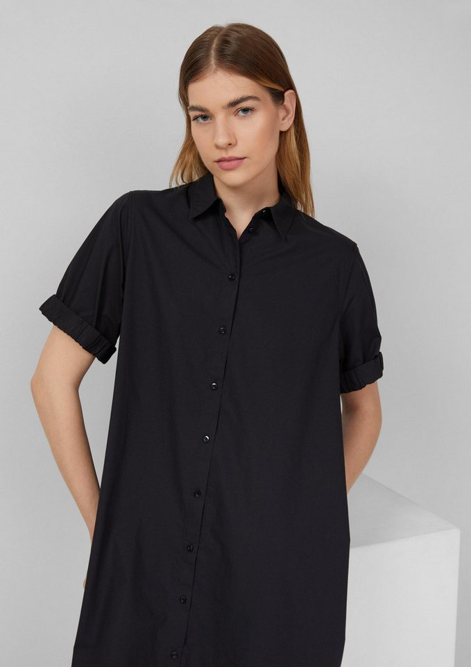 s.Oliver Midikleid Kleid Oversized Blusenkleid mit Smok-Detail von s.Oliver