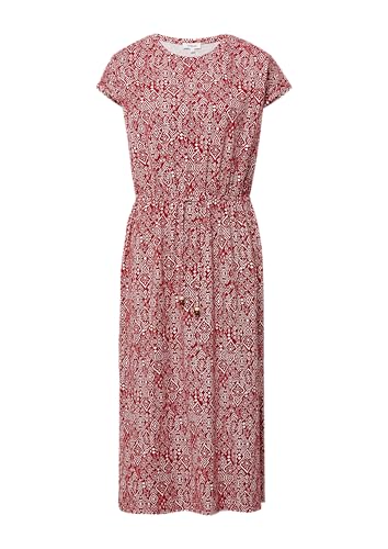 s.Oliver Midikleid aus Baumwollstretch mit Taillenzug mohnrot 48 von s.Oliver