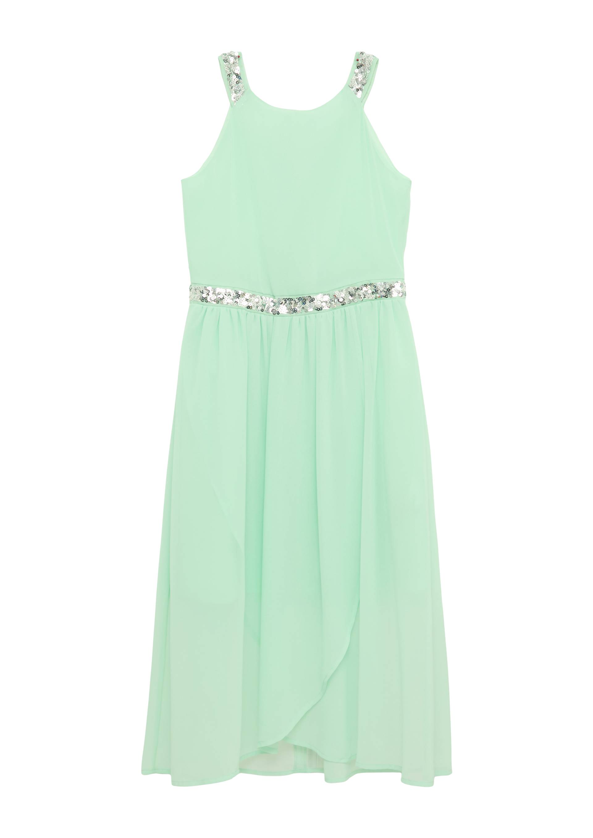 s.Oliver - Midikleid aus Chiffon mit Pailletten-Details, Mädchen, türkis von s.Oliver