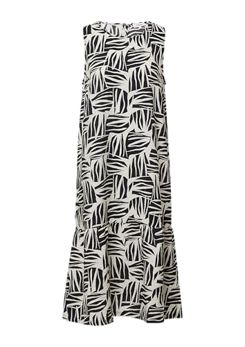 s.Oliver Midikleid aus Strukturiertem Viskosemix mit All-Over-Print schwarz 38 von s.Oliver