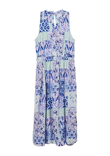 s.Oliver Midikleid aus Viskose mit Rüschenkragen blau 140 von s.Oliver