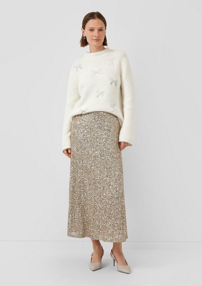 s.Oliver Midirock Rock Langer Pailletten-Rock mit Viskosefutter von s.Oliver