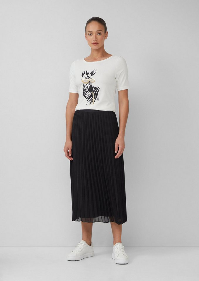 s.Oliver Midirock Rock Plissierter Chiffonrock mit Viskosemix von s.Oliver