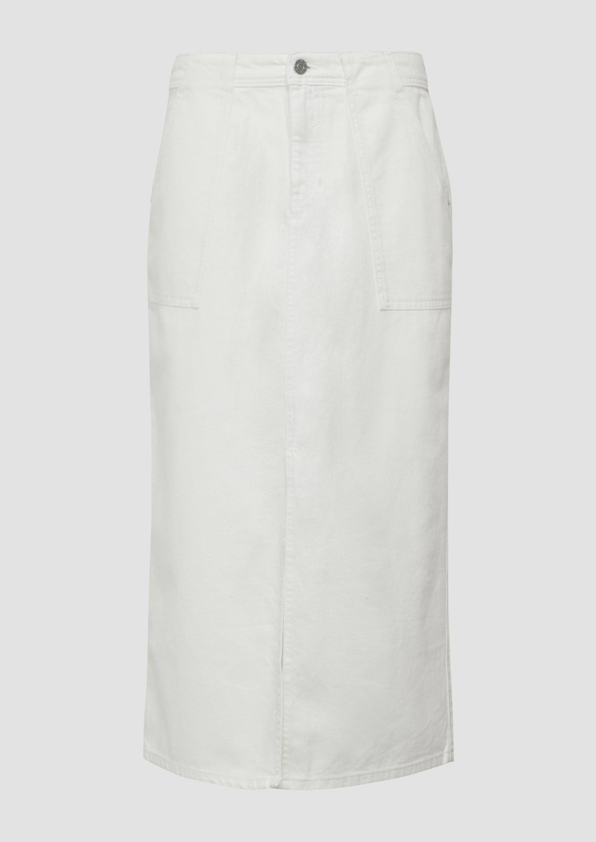 s.Oliver - Denim-Midirock mit Schlitz, Damen, weiß s.Oliver - Denim-Midirock mit Schlitz, Damen, weiß von s.Oliver