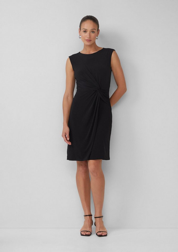 s.Oliver Minikleid Kleid Ärmelloses Jersey-Kleid mit Knoten-Detail und Leo-Print von s.Oliver