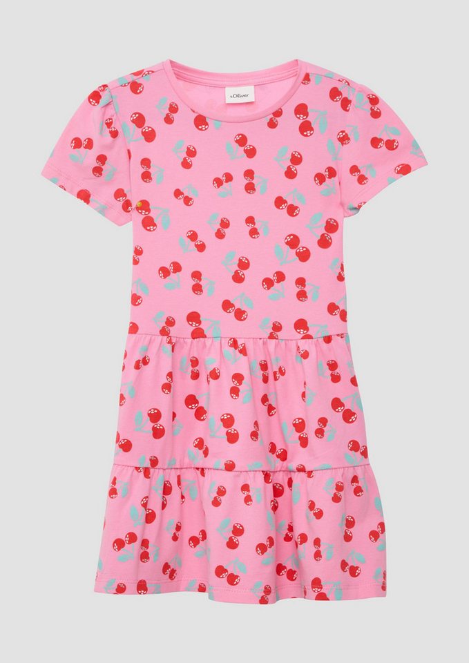 s.Oliver Minikleid Kleid Ausgestelltes Stufenkleid mit Puffärmeln von s.Oliver