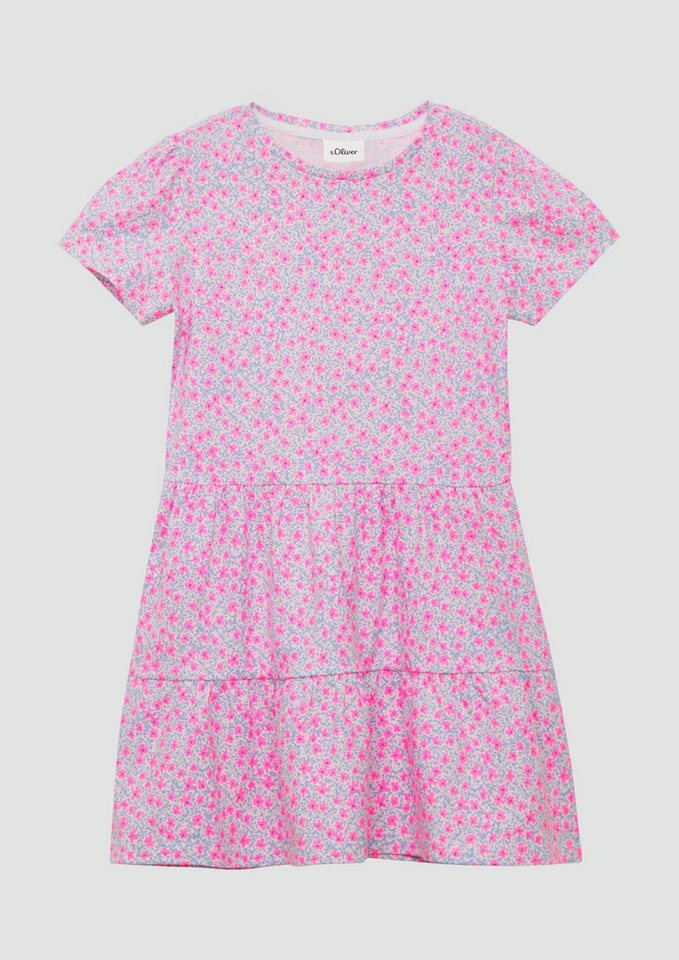 s.Oliver Minikleid Kleid Ausgestelltes Stufenkleid mit Puffärmeln von s.Oliver