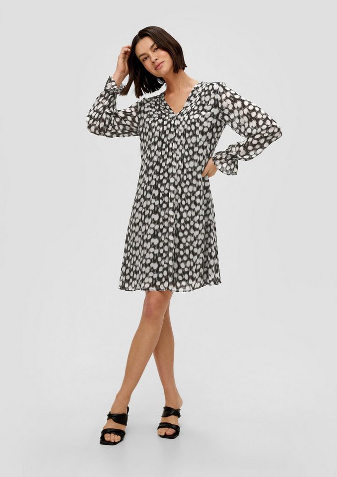 s.Oliver Minikleid Kleid Chiffonkleid mit V-Ausschnitt (1-tlg) von s.Oliver