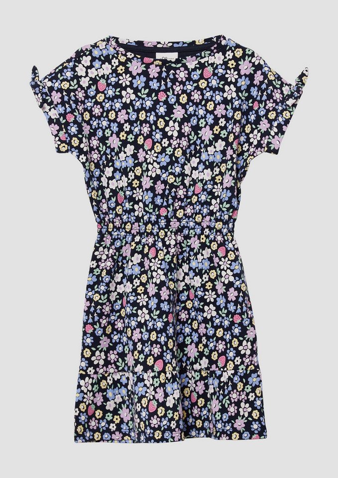 s.Oliver Minikleid Kleid Kurzes Kleid mit All-over-Print und Raffung von s.Oliver