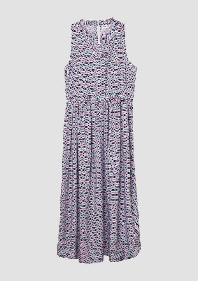 s.Oliver Minikleid Kleid Midikleid aus Viskose mit Rüschenkragen von s.Oliver