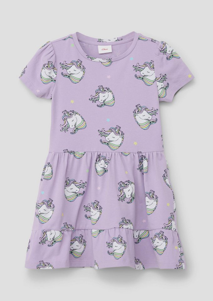 s.Oliver Minikleid Kleid mit All-over-Print Volants von s.Oliver