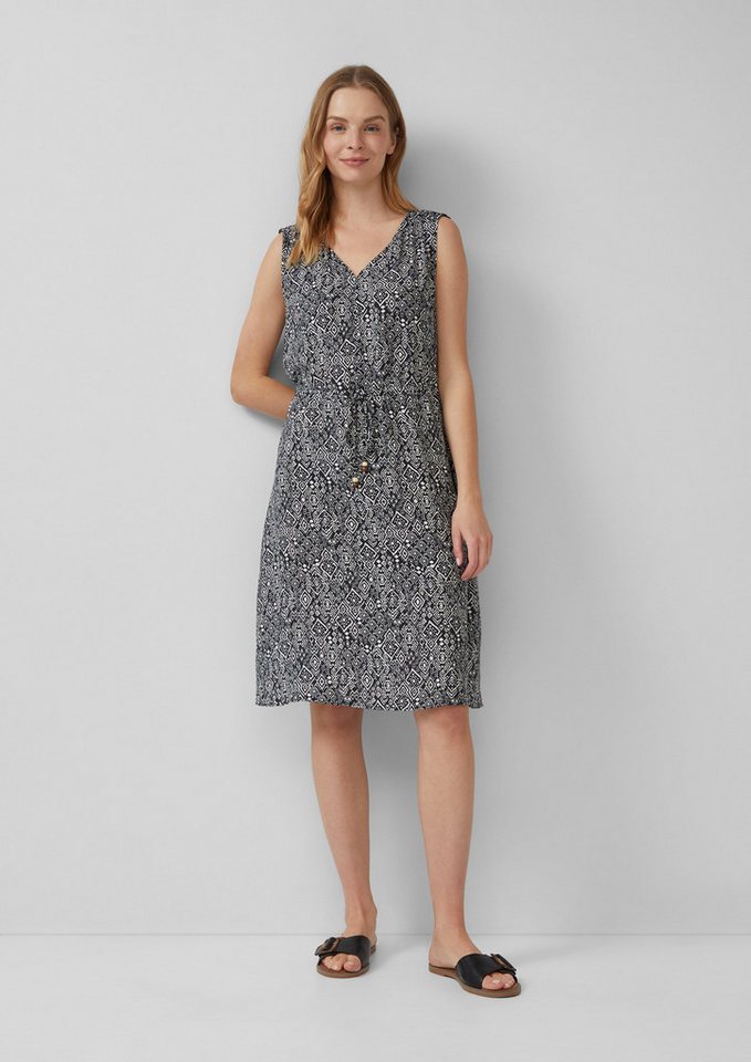 s.Oliver Minikleid Kurzes Kleid aus strukturiertem Viskosemix mit Binde-Detail von s.Oliver