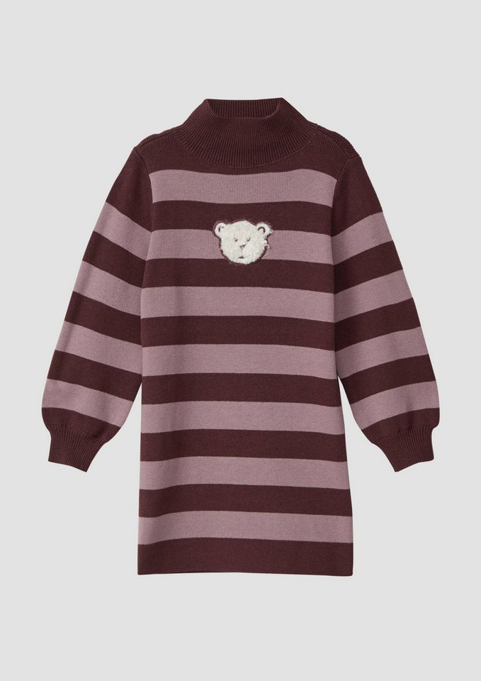 s.Oliver Midikleid Kleid Strick-Kleid mit glitzernder Plüsch-Applikation von s.Oliver