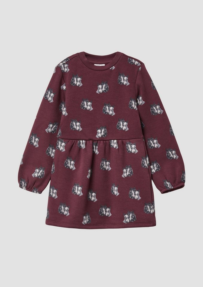 s.Oliver Minikleid Thermofleece-Kleid mit All-over-Print von s.Oliver