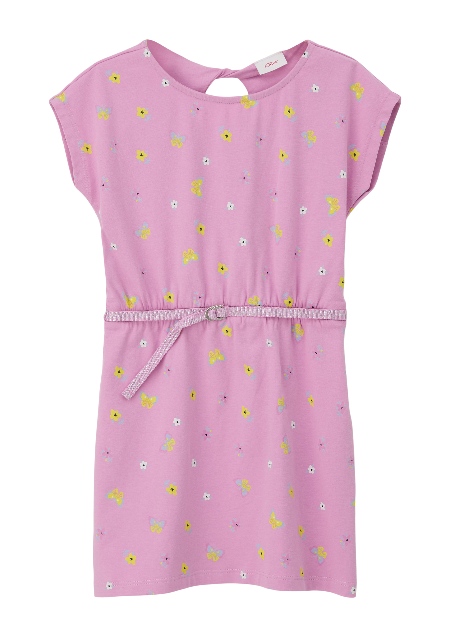 s.Oliver - Minikleid mit All-over-Print, Kinder, Rosa von s.Oliver