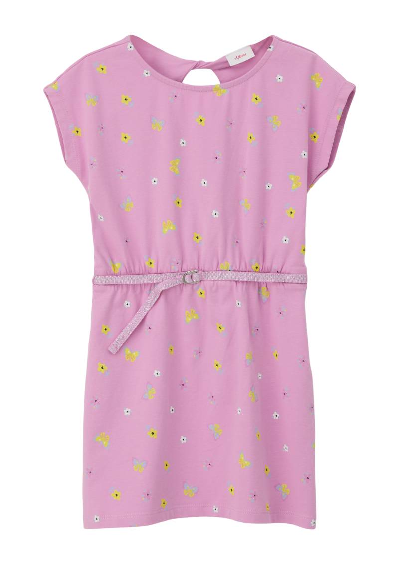 s.Oliver - Minikleid mit All-over-Print, Kinder, Rosa von s.Oliver