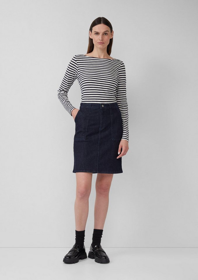 s.Oliver Minirock Jeansrock mit aufgesetzten Taschen, 360° Denim von s.Oliver