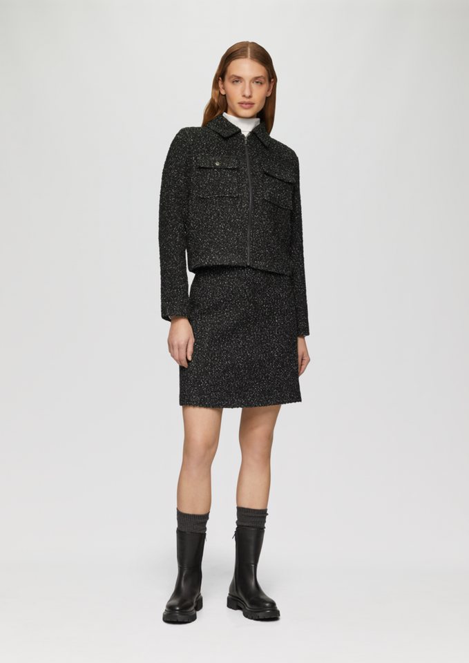 s.Oliver Minirock Kurzer Bouclé-Rock mit verdecktem Reißverschluss von s.Oliver