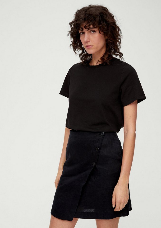 s.Oliver Minirock Rock Leinenrock mit asymmetrischer Knopfleiste im Slim Fit von s.Oliver