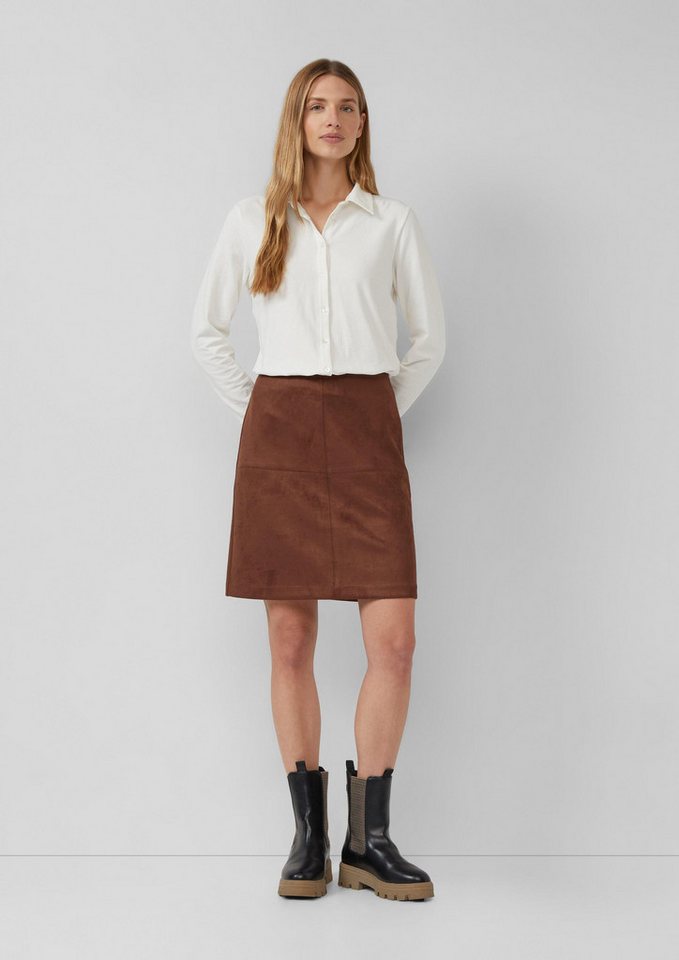 s.Oliver Minirock Rock Kurzer Rock aus aufgerautem Lederimitat von s.Oliver